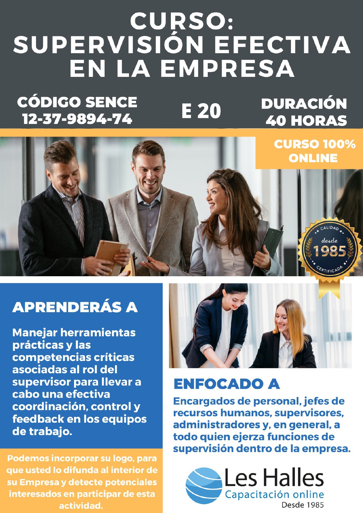 Curso Curso Supervisión Efectiva en la Empresa
